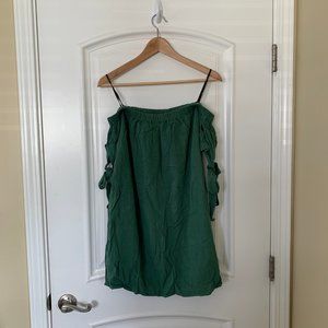 Off-the-Shoulder Dress - Olive Green